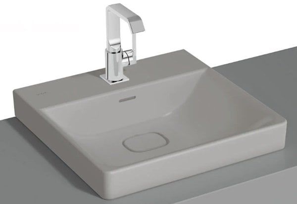 Vitra 7525B076-0973 Metropole Çanak lavabo, 50cm Mat Taş Gri.